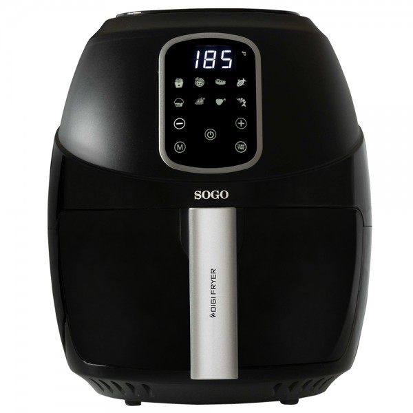 FREIDORA DE AIRE SOGO SS10805 3,5L NEGRA SIN ACEITE 1400W PANTALLA DIGITAL CONTROL TACTIL