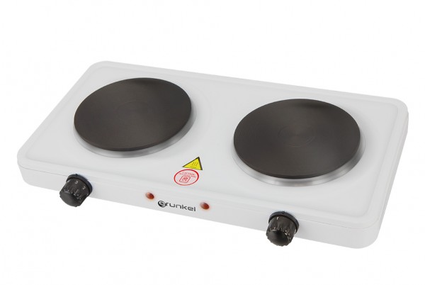 GRUNKEL EHP-215 Hornillo eléctrico de mesa de doble placa. 1000W + 1000W