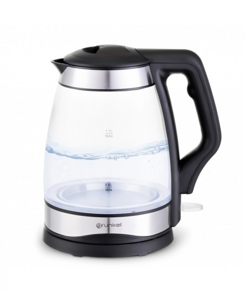 Hervidor De Agua Con Depósito De Cristal GRUNKEL HV-16 CRISTAL
