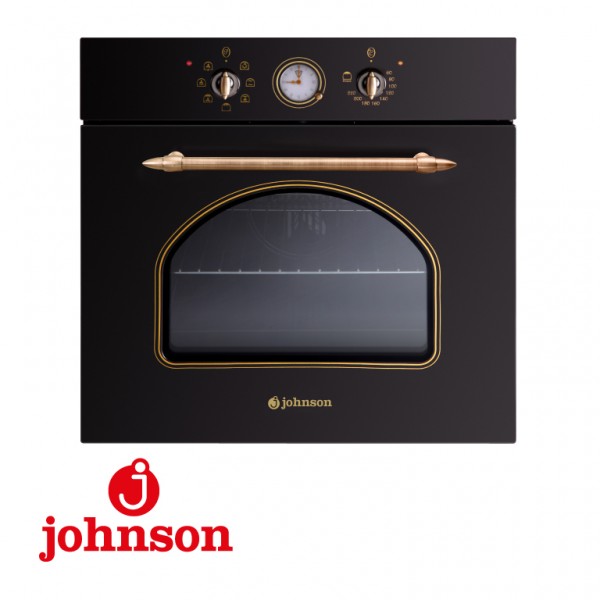 Horno rustico negro Johnson multifuncion 7 funciones 56l guía telescópica JOR56RN