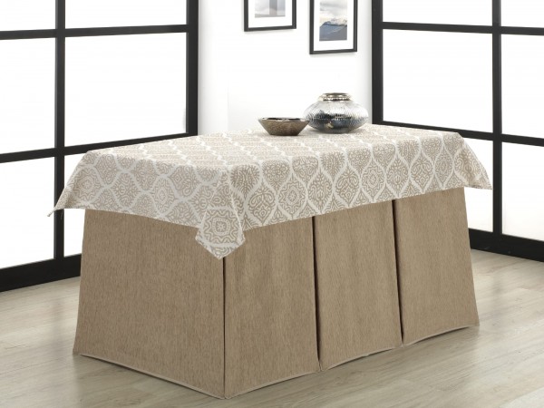 Mesa Camilla ALCORES 2025-2026 Completa Rectangular 120x70cm con Ropa y Tarima