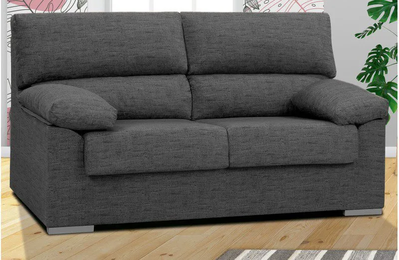 Sofá 3 Plazas Ruben Magnol Cemento 180 cm Microfibra Gris