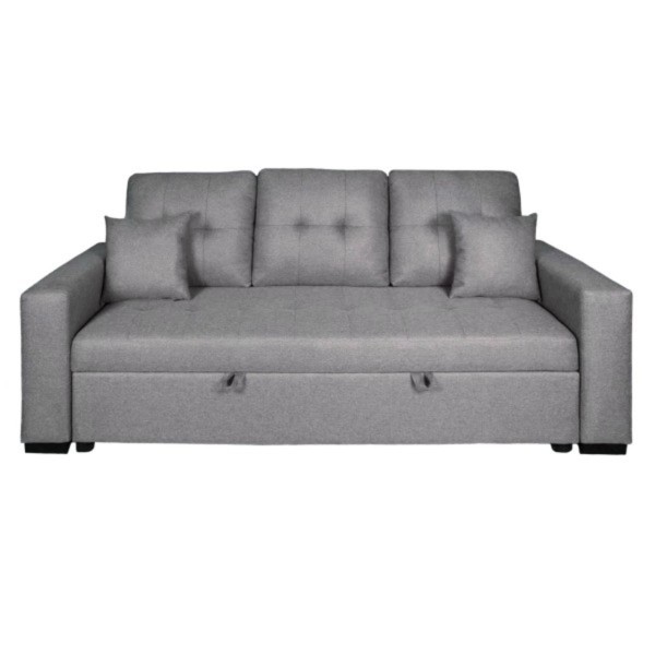 Sofá Cama Senra Malmo Gris 210 cm Apertura Frontal Extraíble