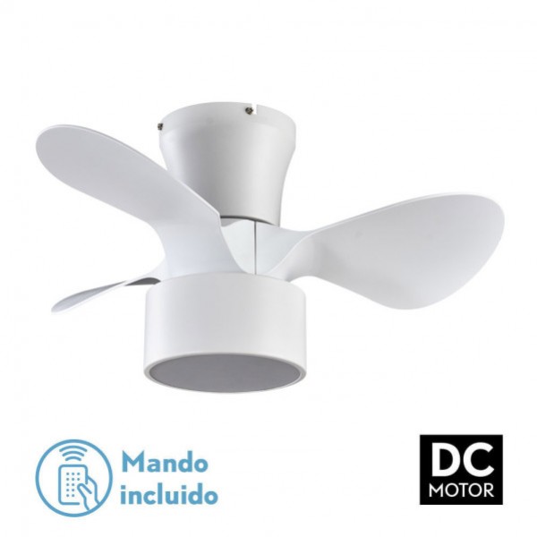 Ventilador DC 24w Kos Blanco 3 Aspas 60d 6 Vel. 2390lm 3000-4500-6000k