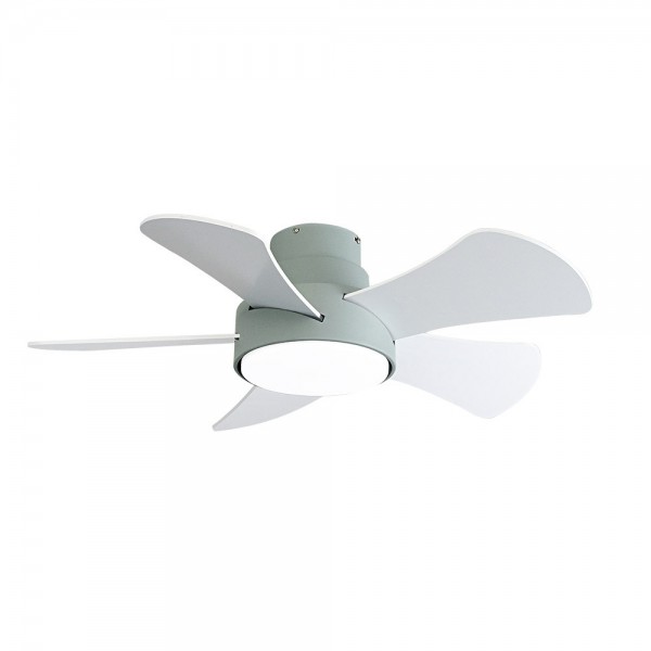 ​Ventilador 25w Dc Verde Gregario 5 Aspas Rev. Blanca/haya 6 Vel. 3000-4000-6000k 82D