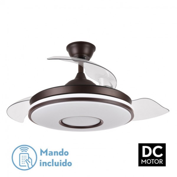 Ventilador Dc Dani 72w 6117lm Marron 3 Asp.desp. 108d 3000-4000-6000k