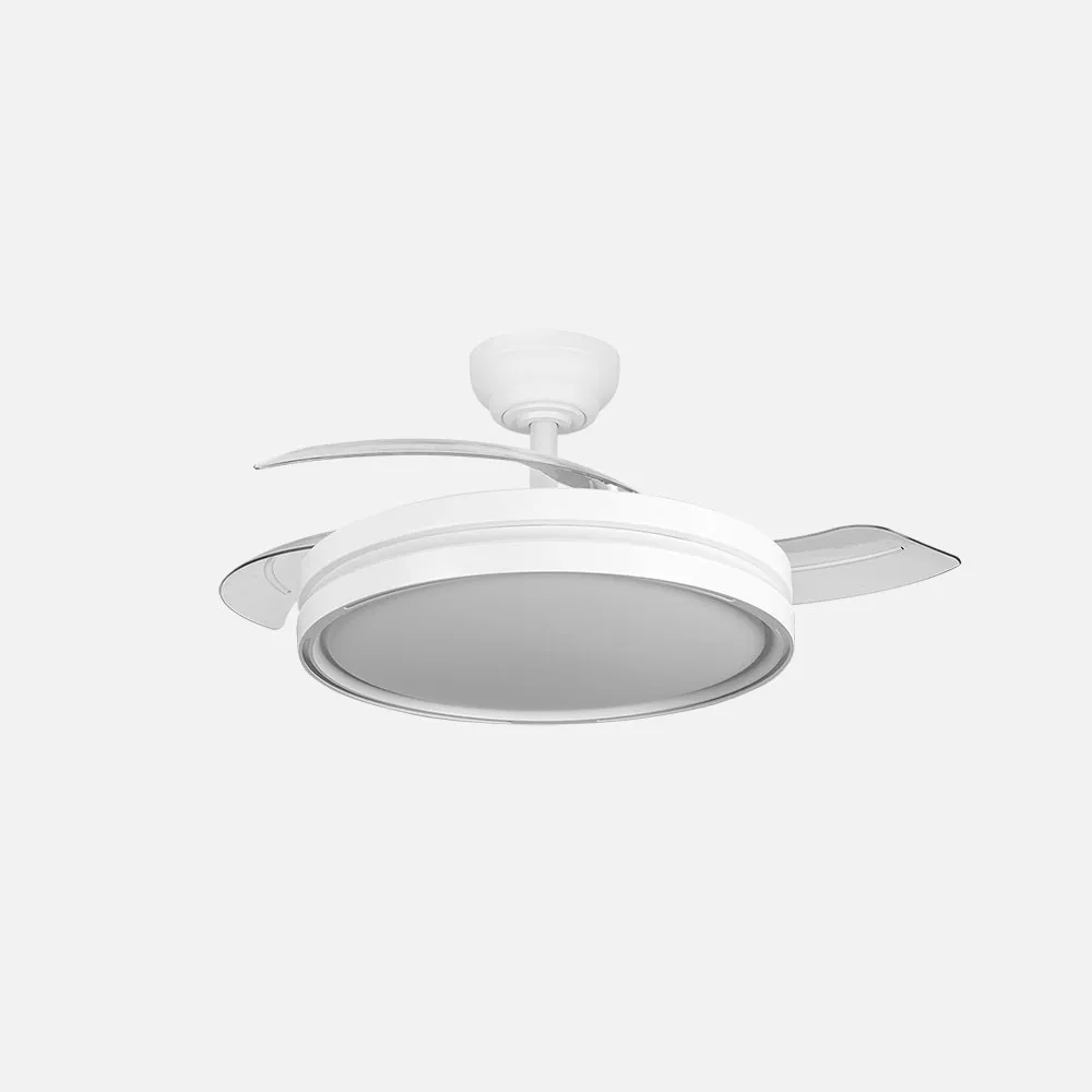 Ventilador DC Capitán 60W Blanco 107cm LED 6980Lm con Mando y Temporizador