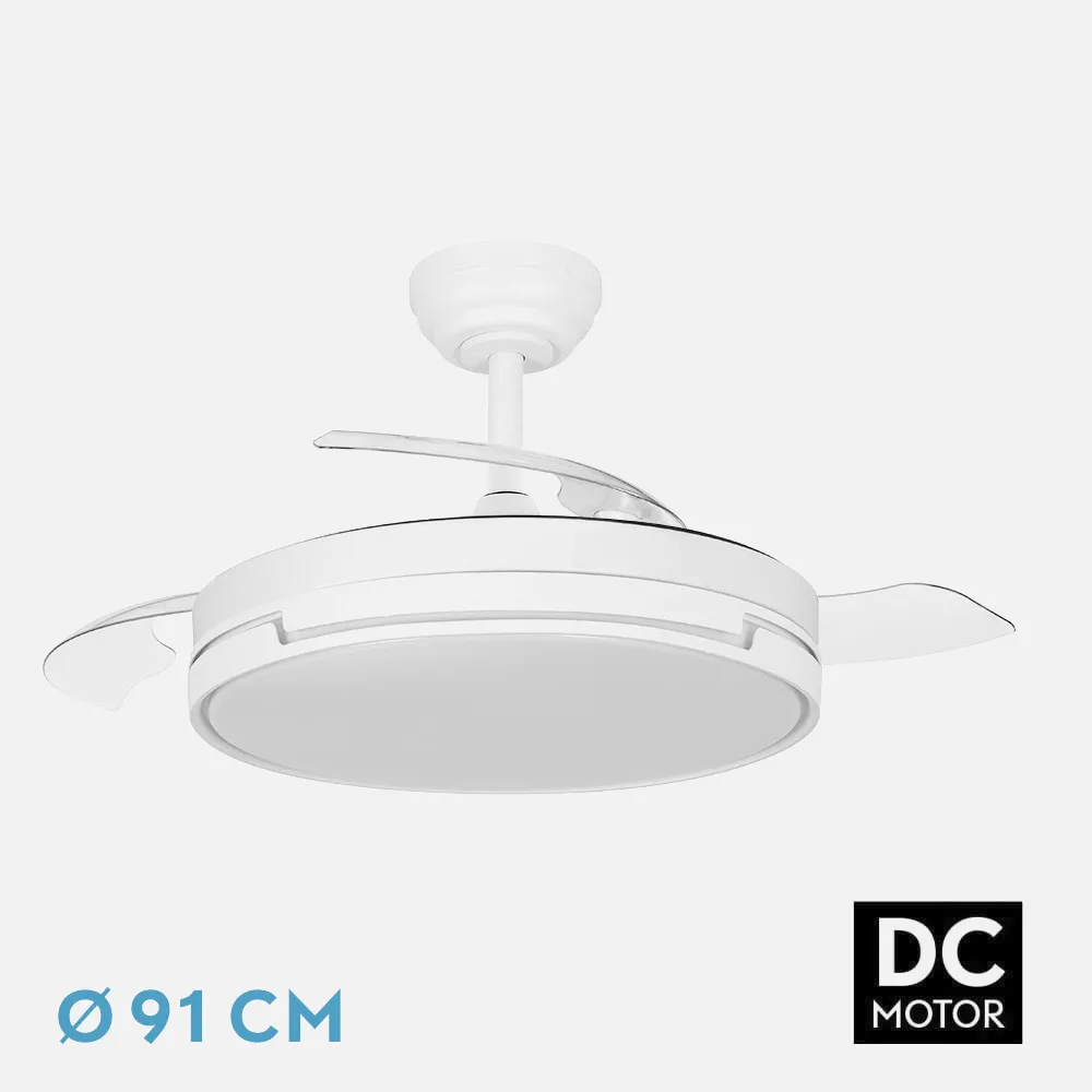 Ventilador Dc 48w Micenas Blanco 3asp.91d 6vel 4800lm 3000-4500-6000k 