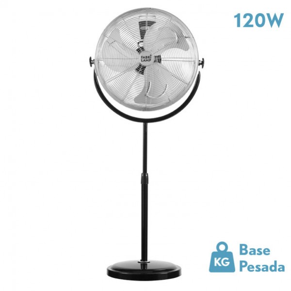 Ventilador De Pie Trascias 120w Negro Regx55x55 Cm 3 Velocidades Orientable