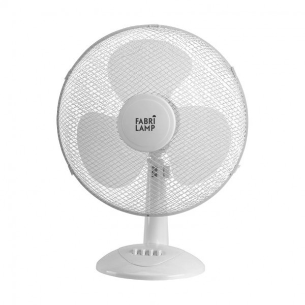 Ventilador Sobremesa Cape Blanco 3 Vel. 40w Oscilante 3 Aspas Blancas 53x43x25 Cm